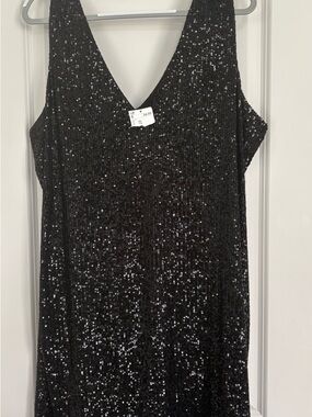 H&M Black Sequin Evening Dress